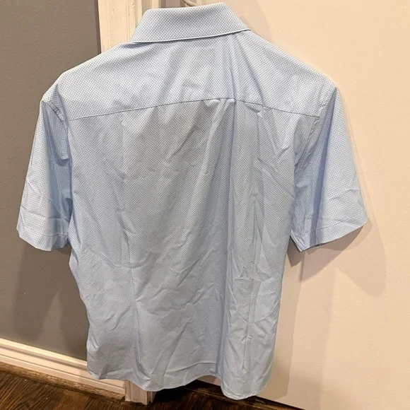 Mizzen+Main Sky Blue Casual Button Down Shirt NWT M Trim - Picture 2 of 2